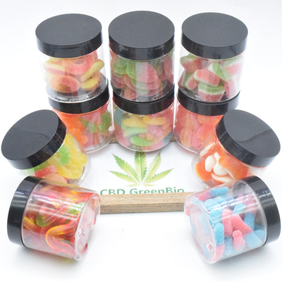 Kenevir Özü CBD Uyku Sakızlı Ağrı Stres Serbest Bırakma Şişe Başına 220g CBD Sakızlı Şeftali Halkaları