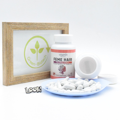 Feme Saç Biotin Vitamin Takviyeleri BRC ISO Hızlı Saç Uzatma D Biotin