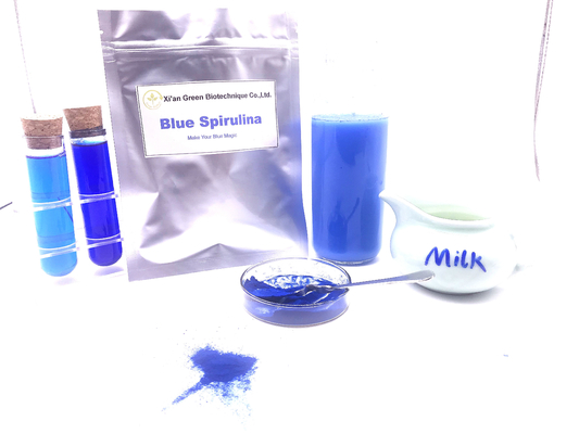 Saf ISO Doğal Gıda Boyaları Mavi Spirulina Phycocyanin Tozu E18 Değeri